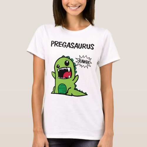 Reveal Pregnant Cute Pregosaurus Dinosaur Announce T_Shirt