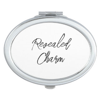 Revealed Charm Refined Black&White Classic Unique Compact Mirror