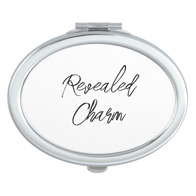 Revealed Charm Refined Black&White Classic Unique Compact Mirror (Front)