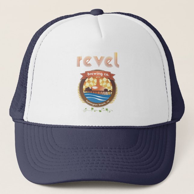 revel brewing keep on truckin trucker hat (Front)