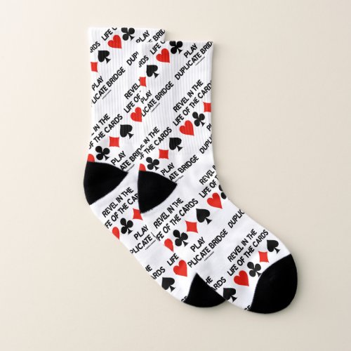 Revel In The Life Of Cards Play Duplicate Bridge Socks