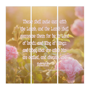 Revelation 17:14 KJV Bible Verse Pic Wall Art