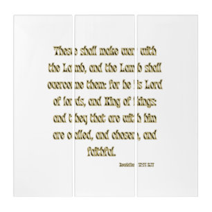 Revelation 17:14 KJV Bible Verse Wall Art