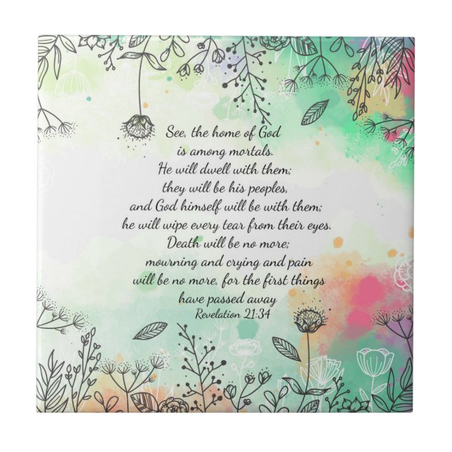 Revelation 21:34  ceramic tile (Front)