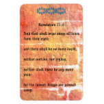 Revelation 21:4 Bronze Red Texture No Tears Magnet at Zazzle