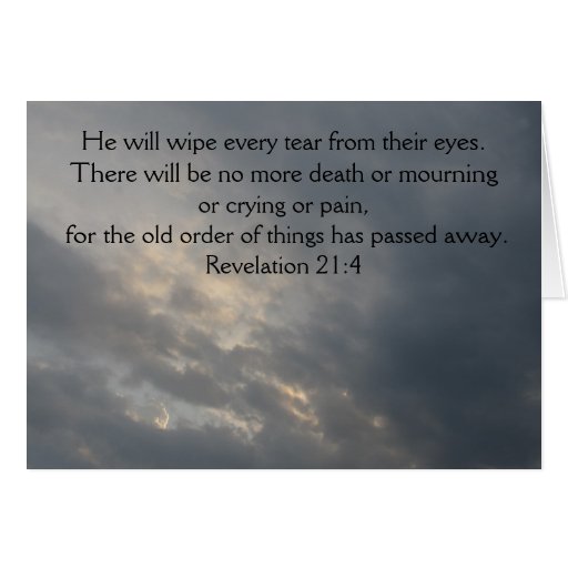 Revelation 21:4 card | Zazzle