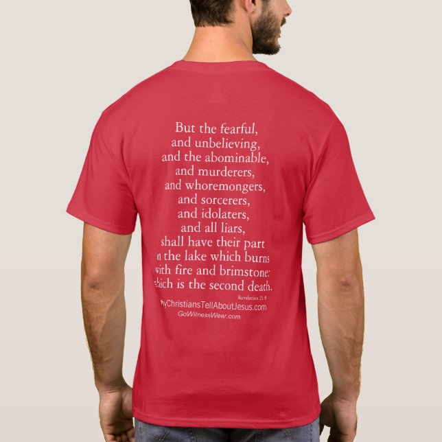 Revelation 21:8 T-Shirt (Back)