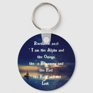 Revelation 22:13 _ The Alpha and the Omega Keychain