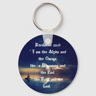 Revelation 22:13 _ The Alpha and the Omega Keychain