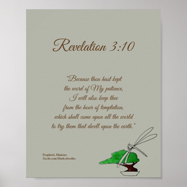 Revelation 3:10 (KJV) Poster (Front)