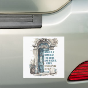 Revelation 3:20 I Stand at the Door and Knock  Car Magnet