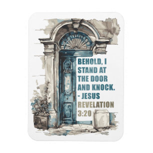 Revelation 3:20 I Stand at the Door and Knock Magnet