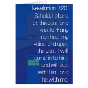 Revelation 3:20 I Stand at the Door Greeting Card