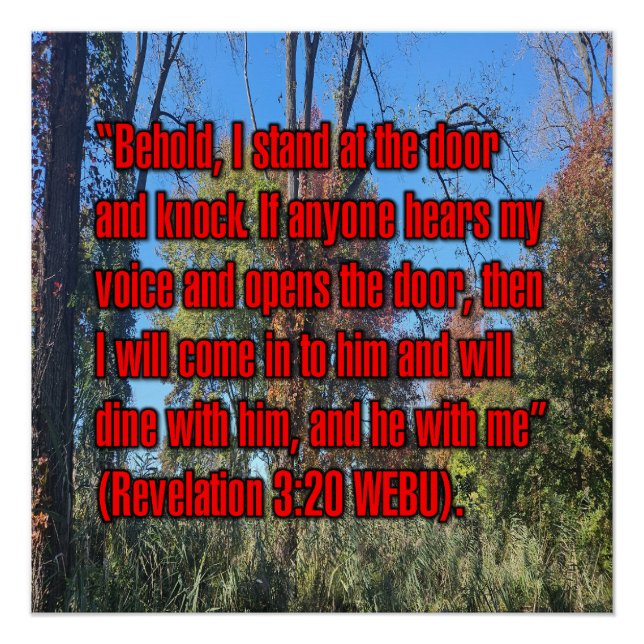 Revelation 3:20 WEBU Poster (Front)