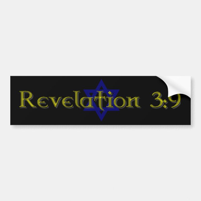 Revelation 3:9 bumper sticker (Front)