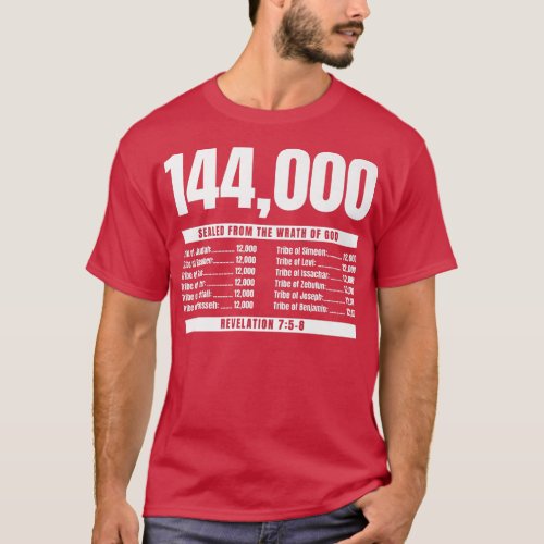Revelation 758The 144000 of Israel Sealed12 Tribe T_Shirt