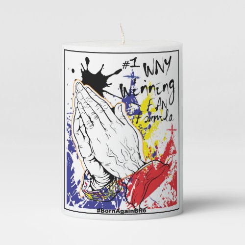 Revelation 917 One Buf team colors Pillar Candle