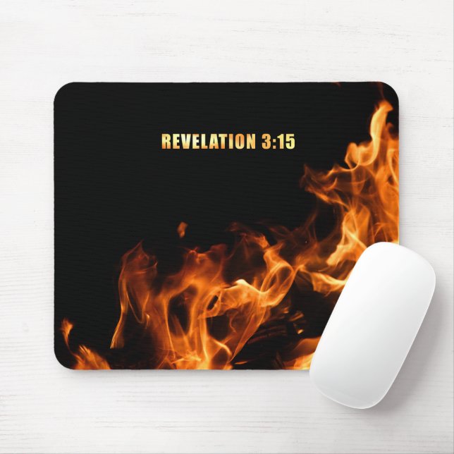 Revelation: Be On Fire For Jesus Christian Faith Mouse Pad (With Mouse)
