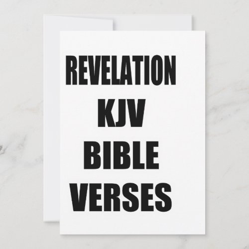 Revelation KJV Bible Verses Typography Invitation