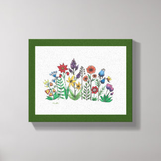 Revelation of Bold Flowers Stretched Canvas Print