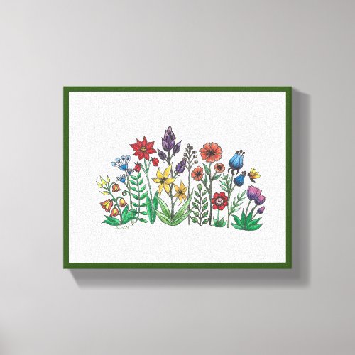 Revelation of Bold Flowers Stretched Canvas Print