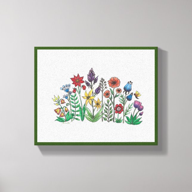 Revelation of Bold Flowers Stretched Canvas Print (Front)