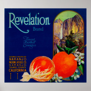Revelation Orange LabelNaranjo, CA Poster