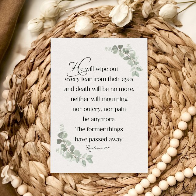 Revelations 21:4 Sympathy Card (Creator Uploaded)