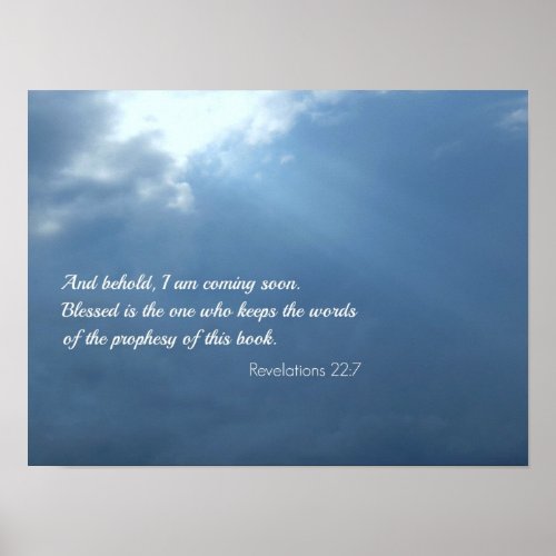 Revelations 227 And behold I am coming soon Poster