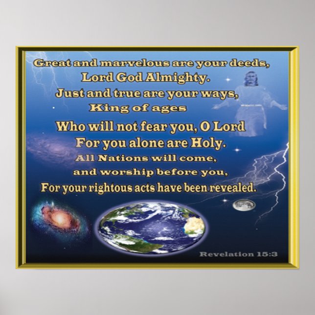 Revelations scripture 15:3  poster (Front)