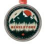 Revelstoke BC Canada Mountain Ski Vintage Metal Ornament