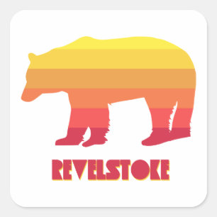 Revelstoke Bear Square Sticker