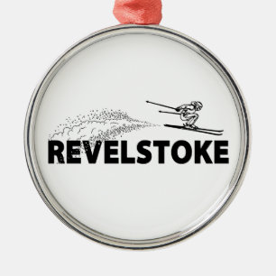 Revelstoke British Columbia Ski Jumper Metal Ornament