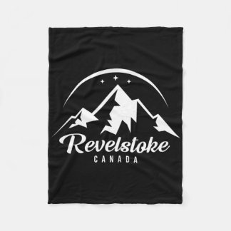 Revelstoke Canada Ski Resort Skiing Snowboarding  Fleece Blanket
