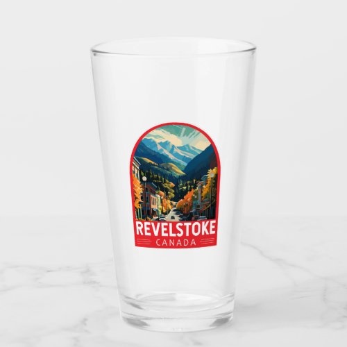 Revelstoke Canada Travel Art Vintage Glass