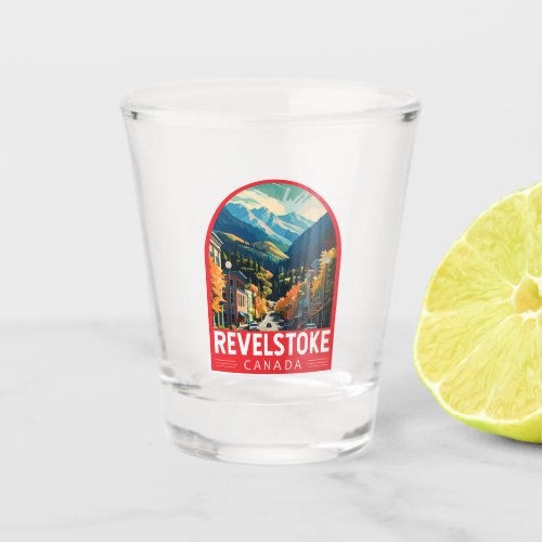 Revelstoke Canada Travel Art Vintage Shot Glass
