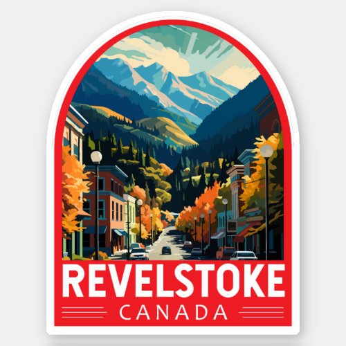 Revelstoke Canada Travel Art Vintage Sticker