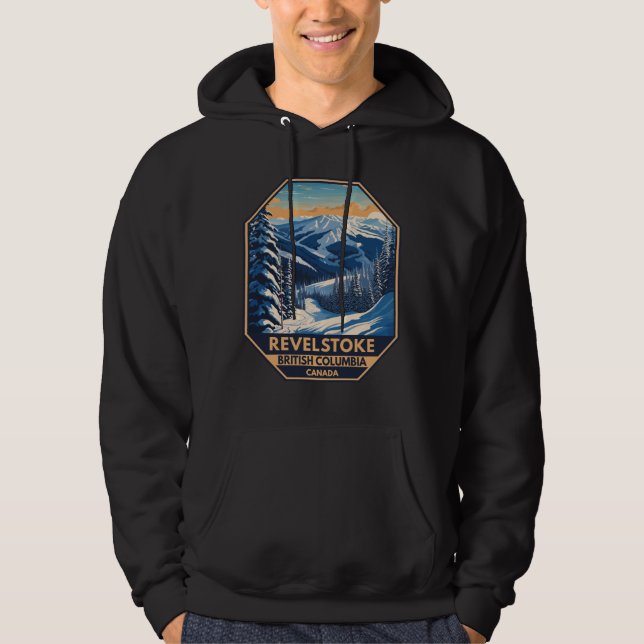 Revelstoke Canada Winter Vintage Hoodie (Front)