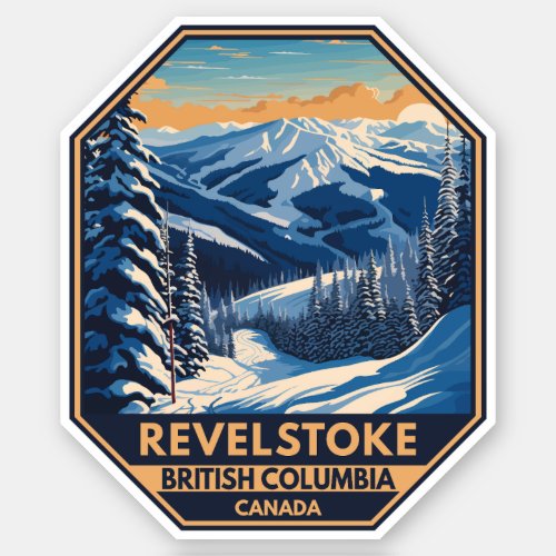 Revelstoke Canada Winter Vintage Sticker
