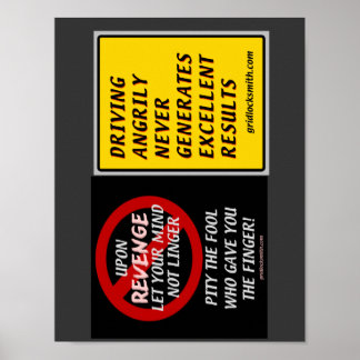 REVENGE+DRIVING ANGRILY-TWOFER POSTER