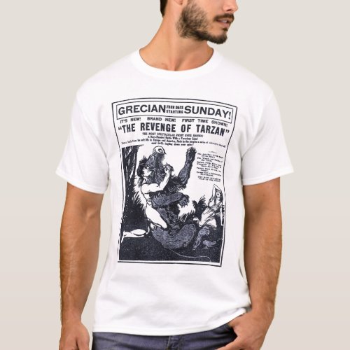 Revenge Of Tarzan 1920 vintage movie ad T_shirt