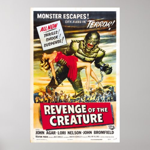 Revenge of the Creature 1955 classic horror Poster