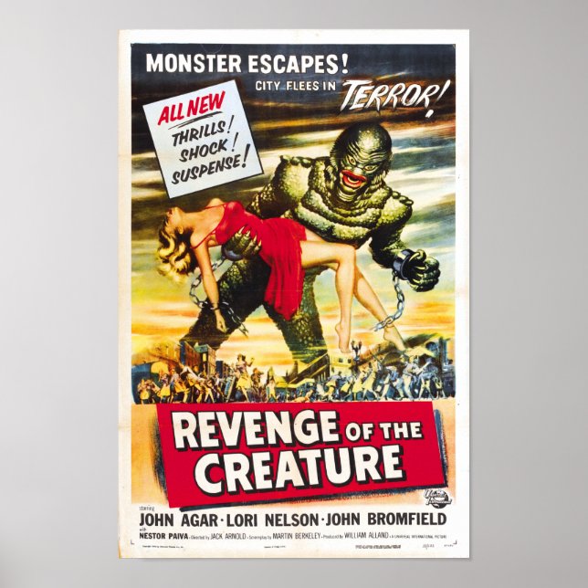Revenge of the Creature Monster Movie Poster (Front)