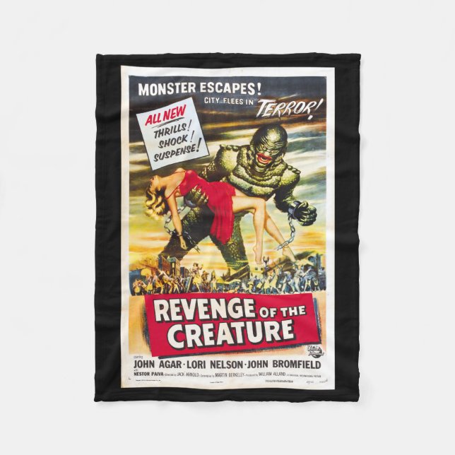 Revenge of the Creature Movie Poster Blanket (Front)