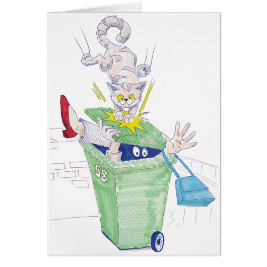 Revenge of the wheelie bin cat! (Front)