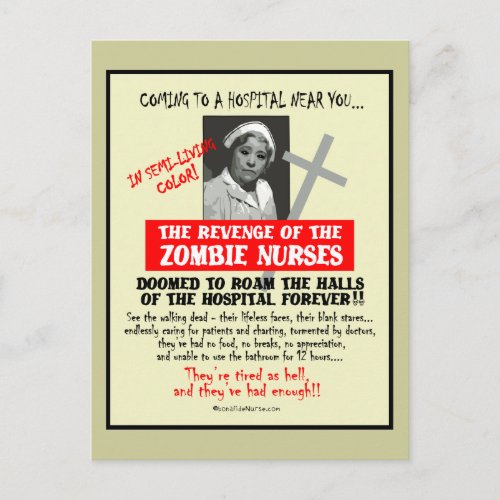 Revenge of the Zombie Nurses Postcard
