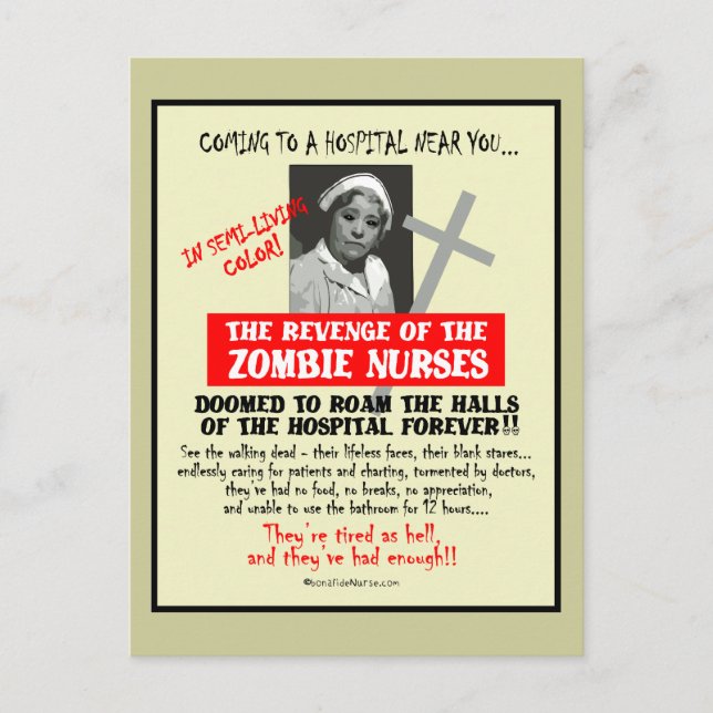 Revenge of the Zombie Nurses Postcard (Front)