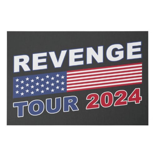 Revenge Tour 2024 Pro_Trump Political Inspiration Faux Canvas Print