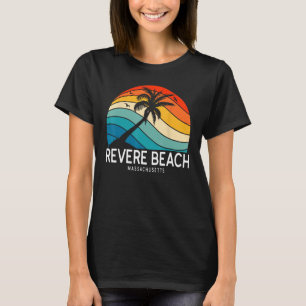 Revere Beach Massachusetts Beach Palm Tree Souveni T-Shirt