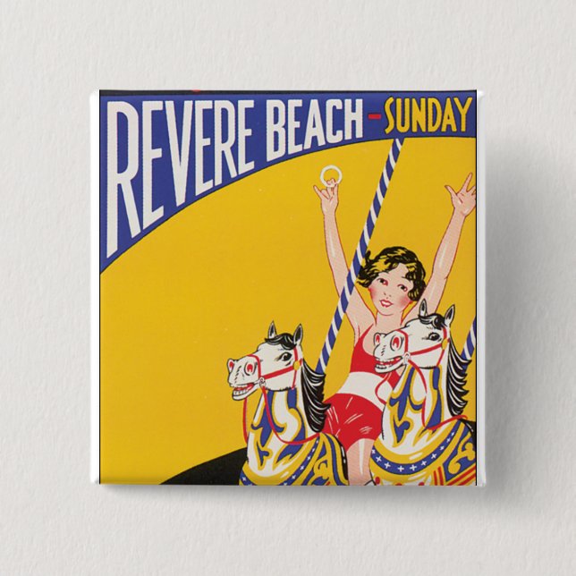 Revere Beach Sunday Button (Front)